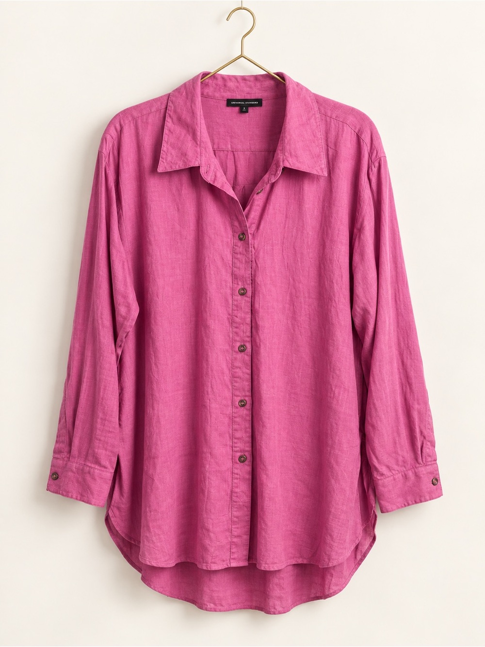 Universal Standard Dawn Linen Tunic Anemone Pink Size S 14–16